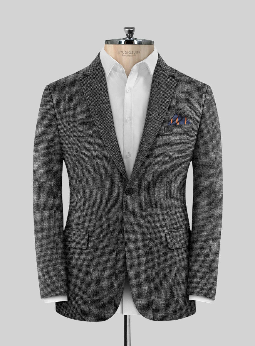 Italian Ombo Dark Gray Birdseye Flannel Suit