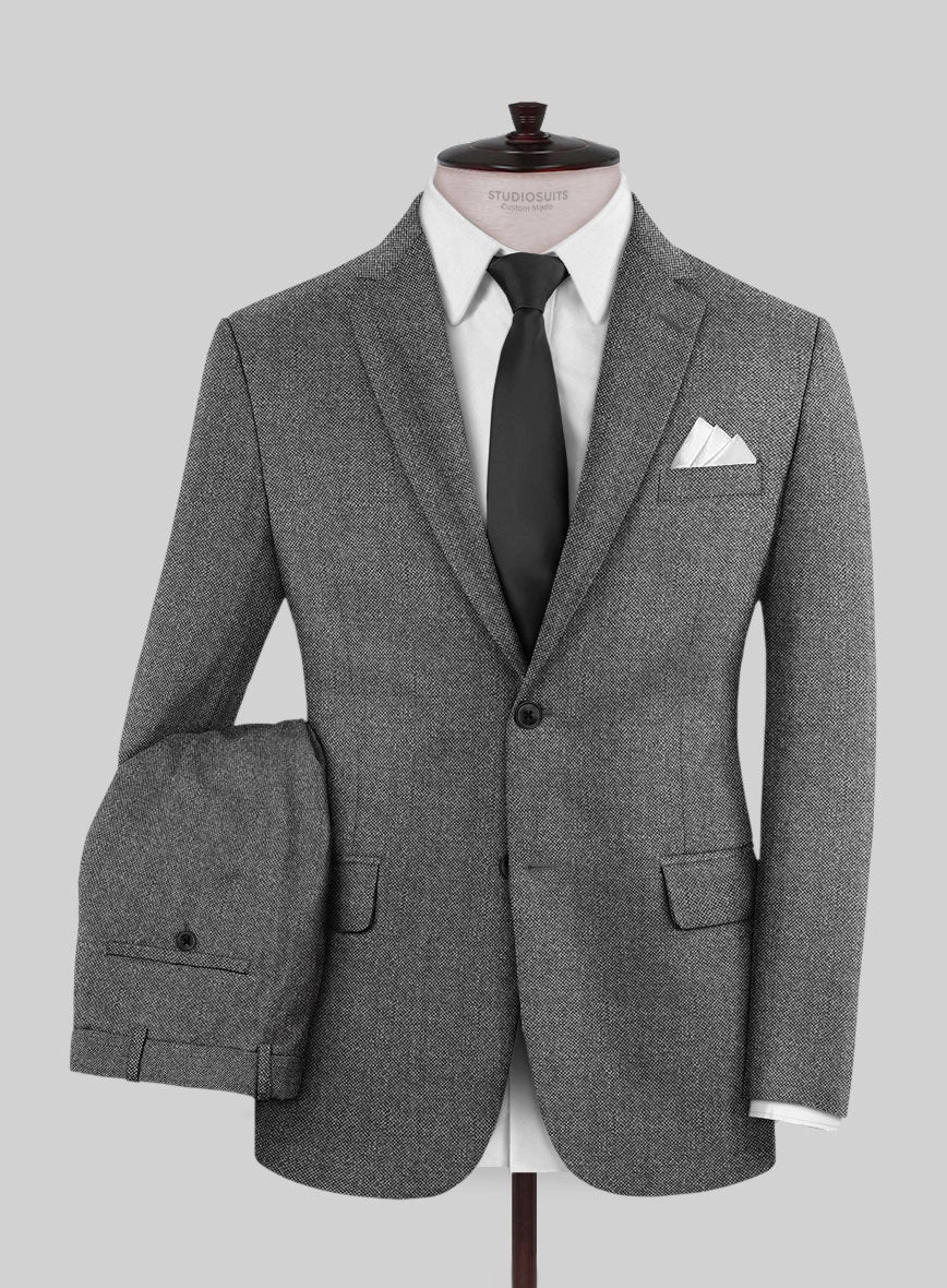 Italian Ombo Gray Birdseye Flannel Suit