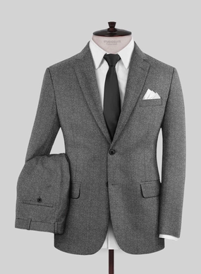 Italian Ombo Gray Birdseye Flannel Suit