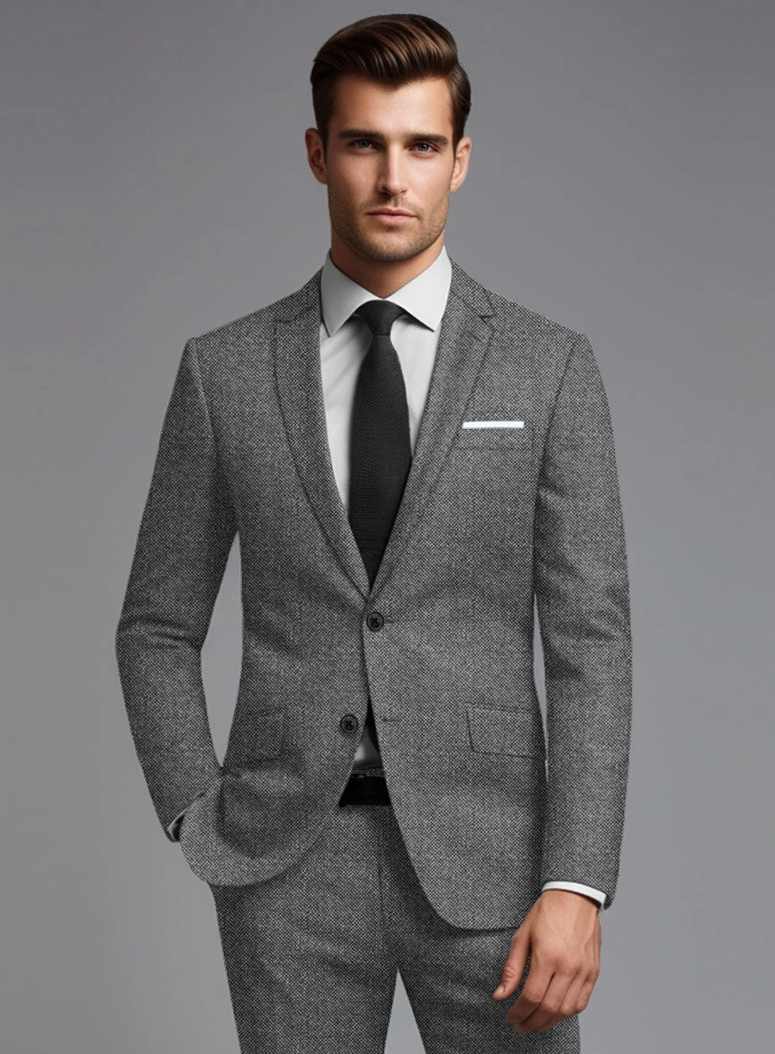 Italian Ombo Gray Birdseye Flannel Suit