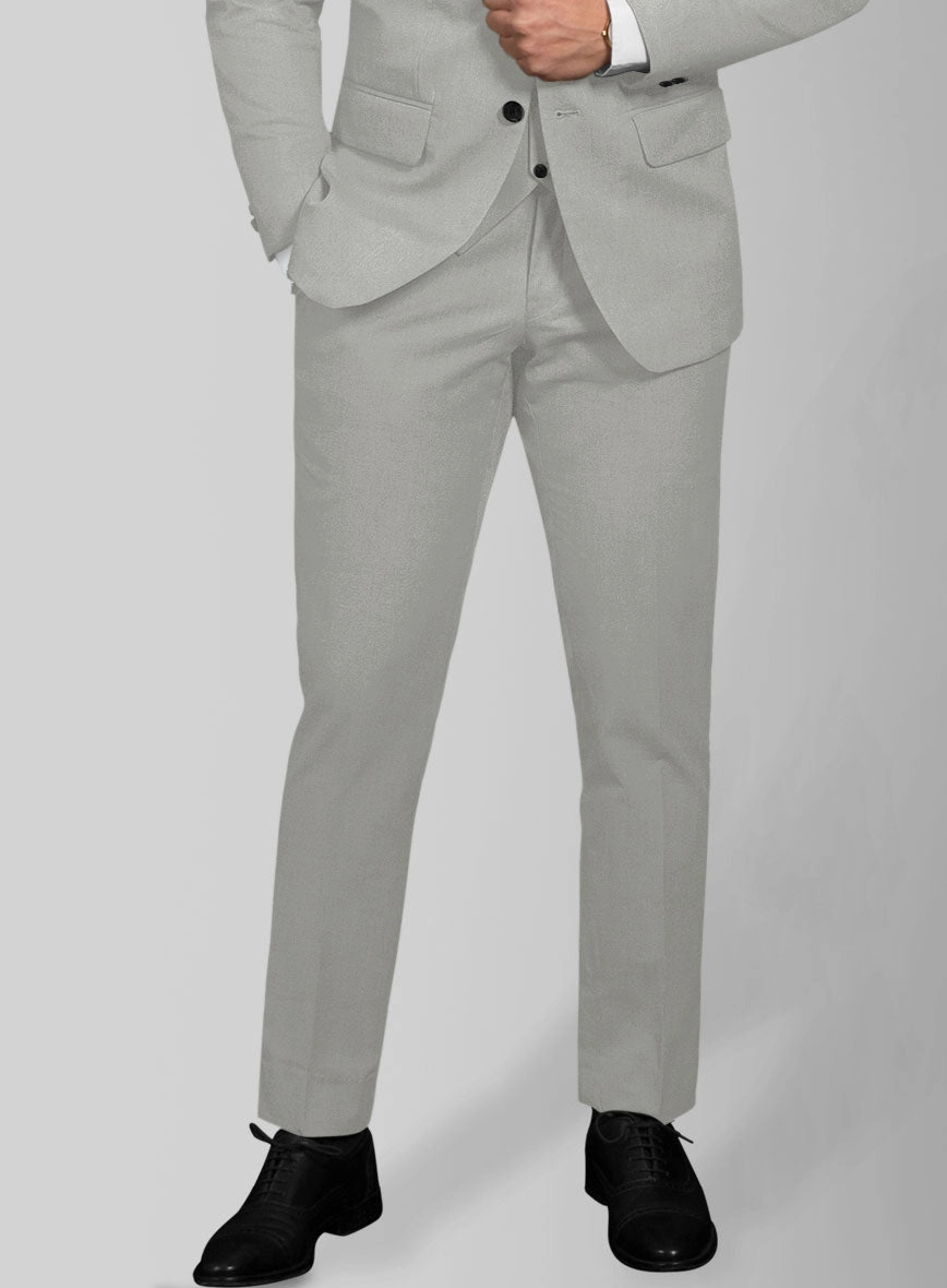 Italian Petrol Gray Cotton Stretch Suit
