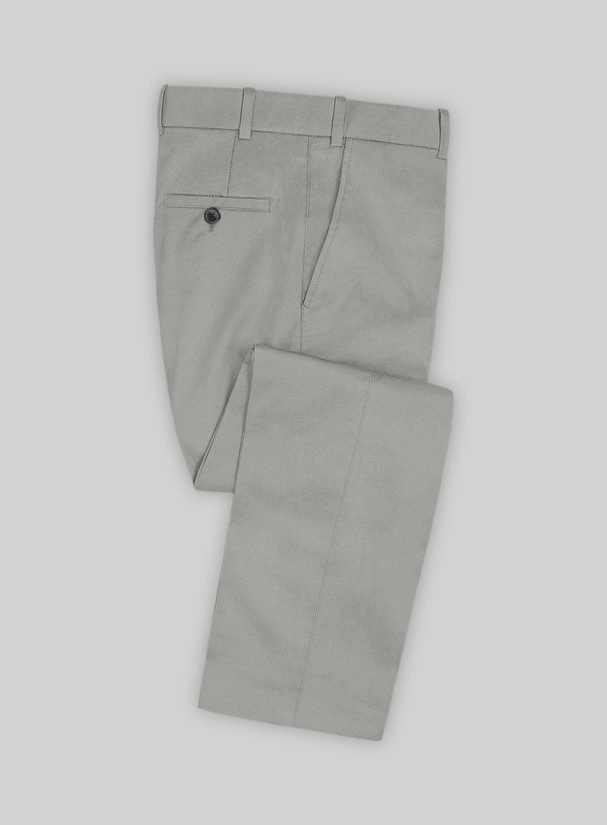 Italian Petrol Gray Cotton Stretch Suit