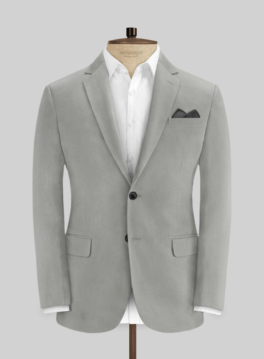 Italian Petrol Gray Cotton Stretch Suit