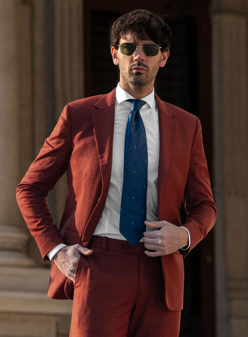 Italian Plicio Auburn Wool Suit