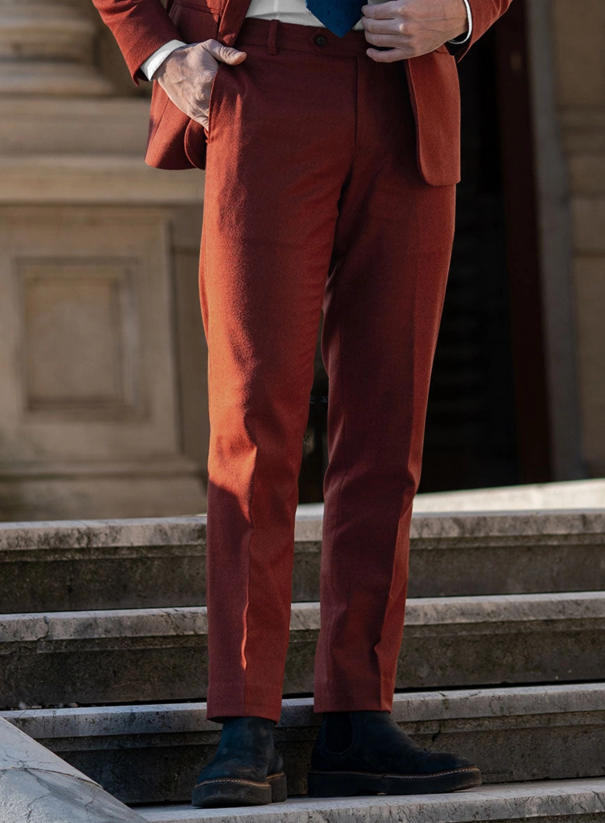 Italian Plicio Auburn Wool Suit