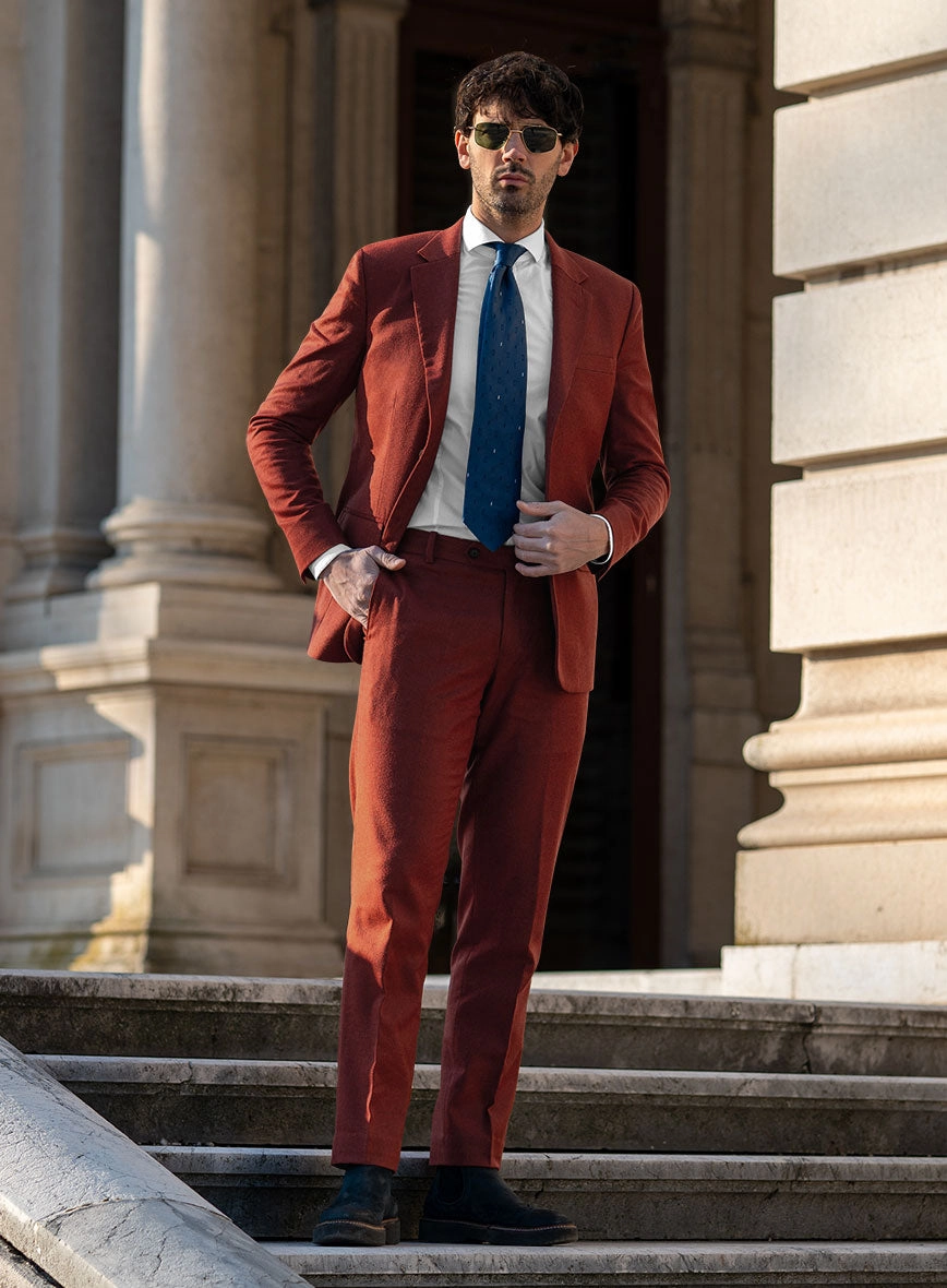 Italian Plicio Auburn Wool Suit