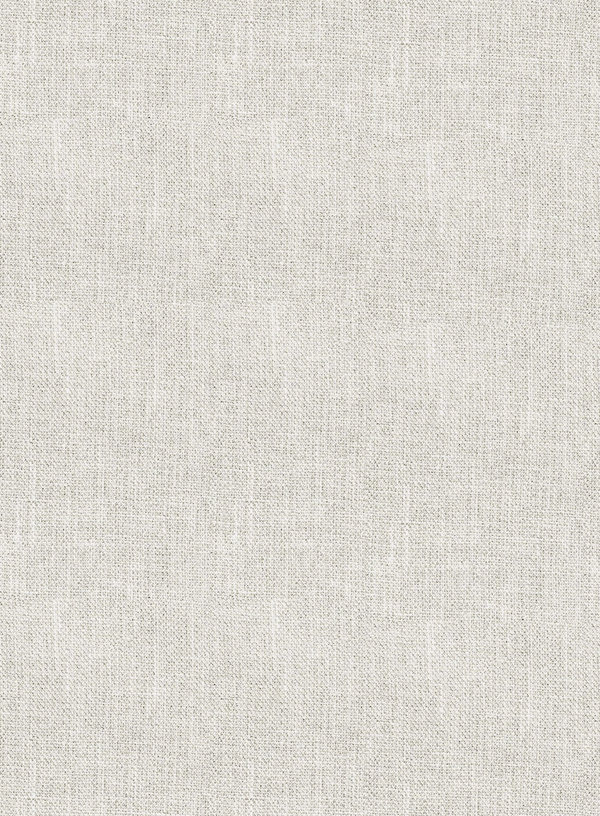 Italian Prato Beige Sharkskin Linen Suit