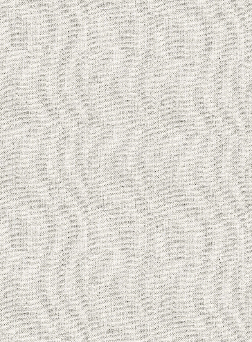 Italian Prato Beige Sharkskin Linen Suit