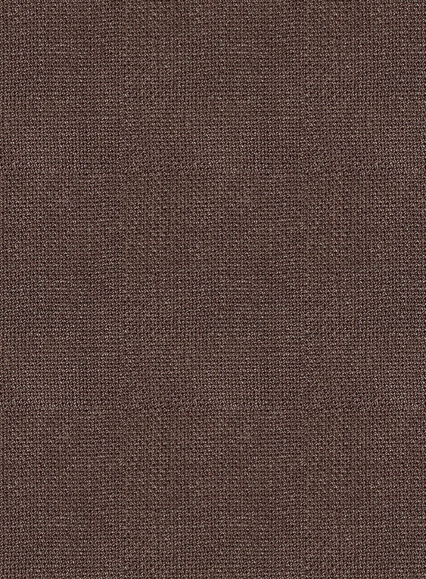 Italian Prato Brown Dobby Linen Suit