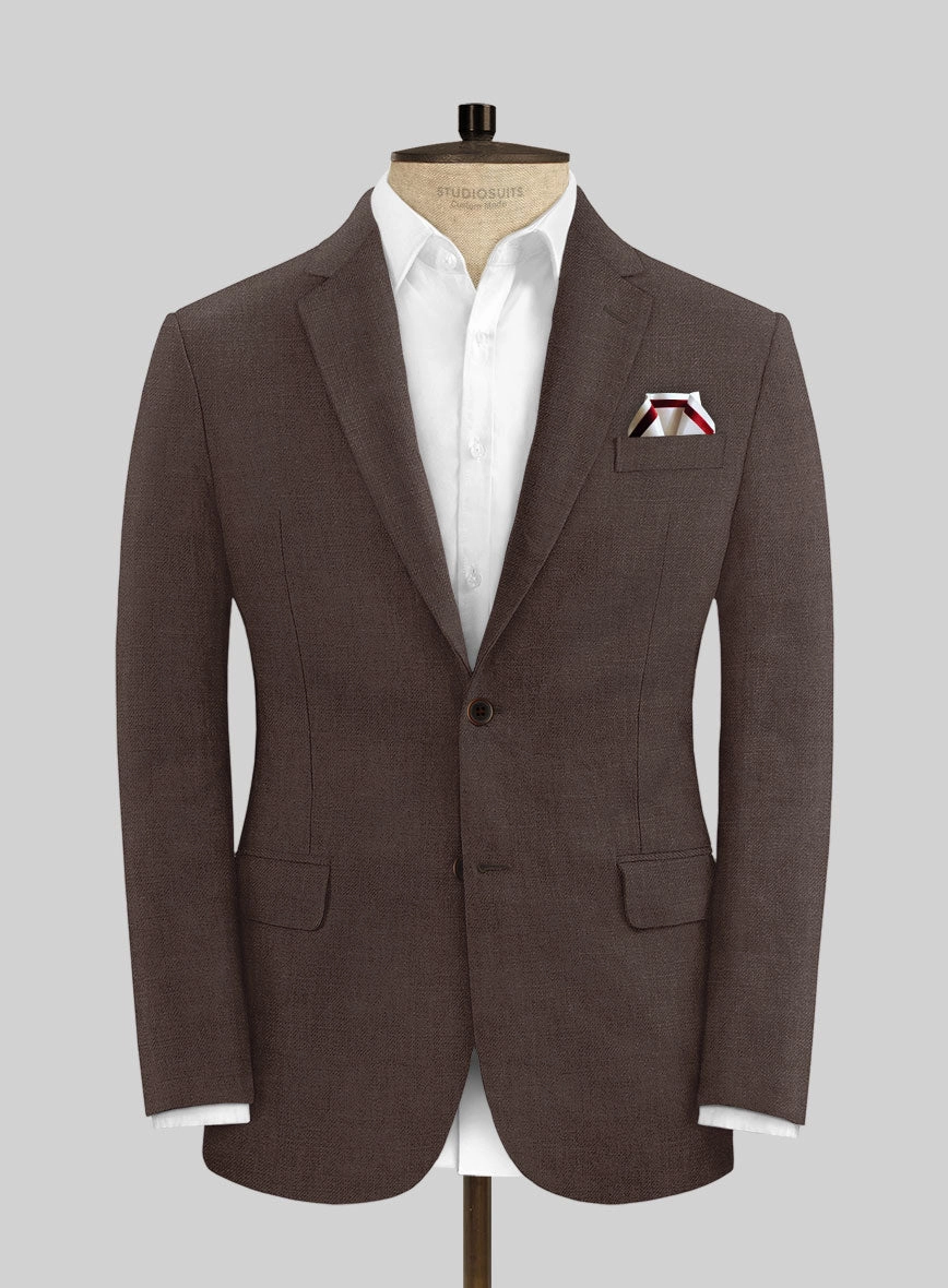Italian Prato Brown Linen Suit