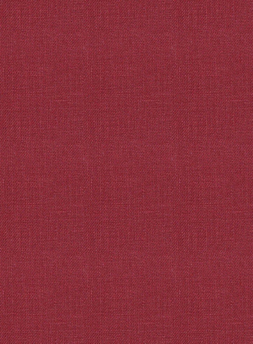 Italian Prato Burgundy Linen Suit
