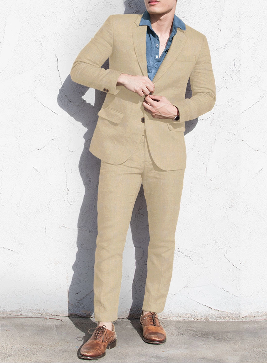Italian Prato Musk Linen Suit