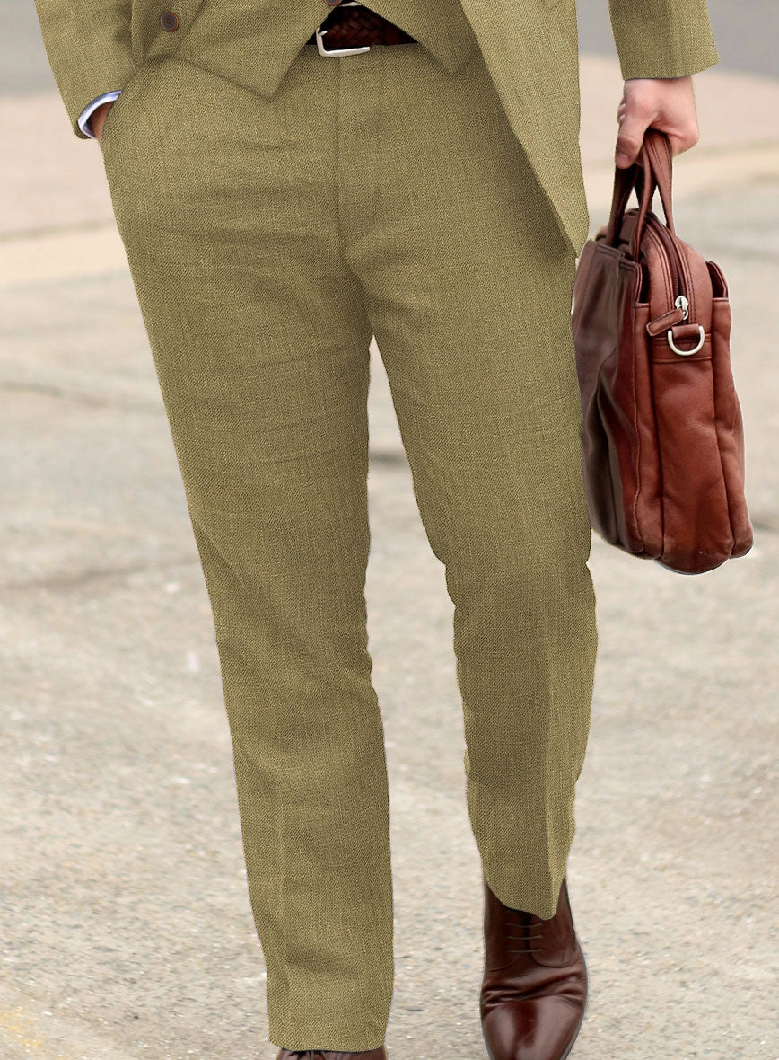 Italian Prato Tan Linen Suit