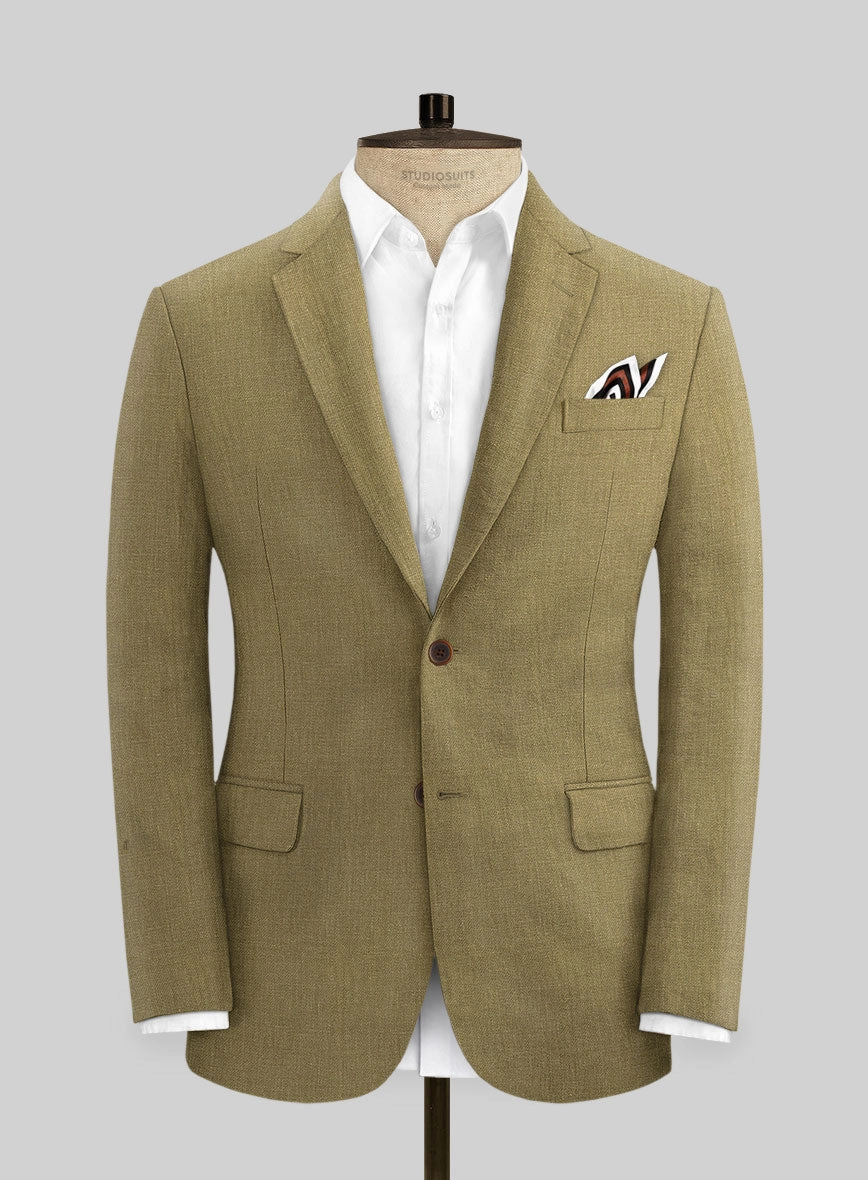 Italian Prato Tan Linen Suit