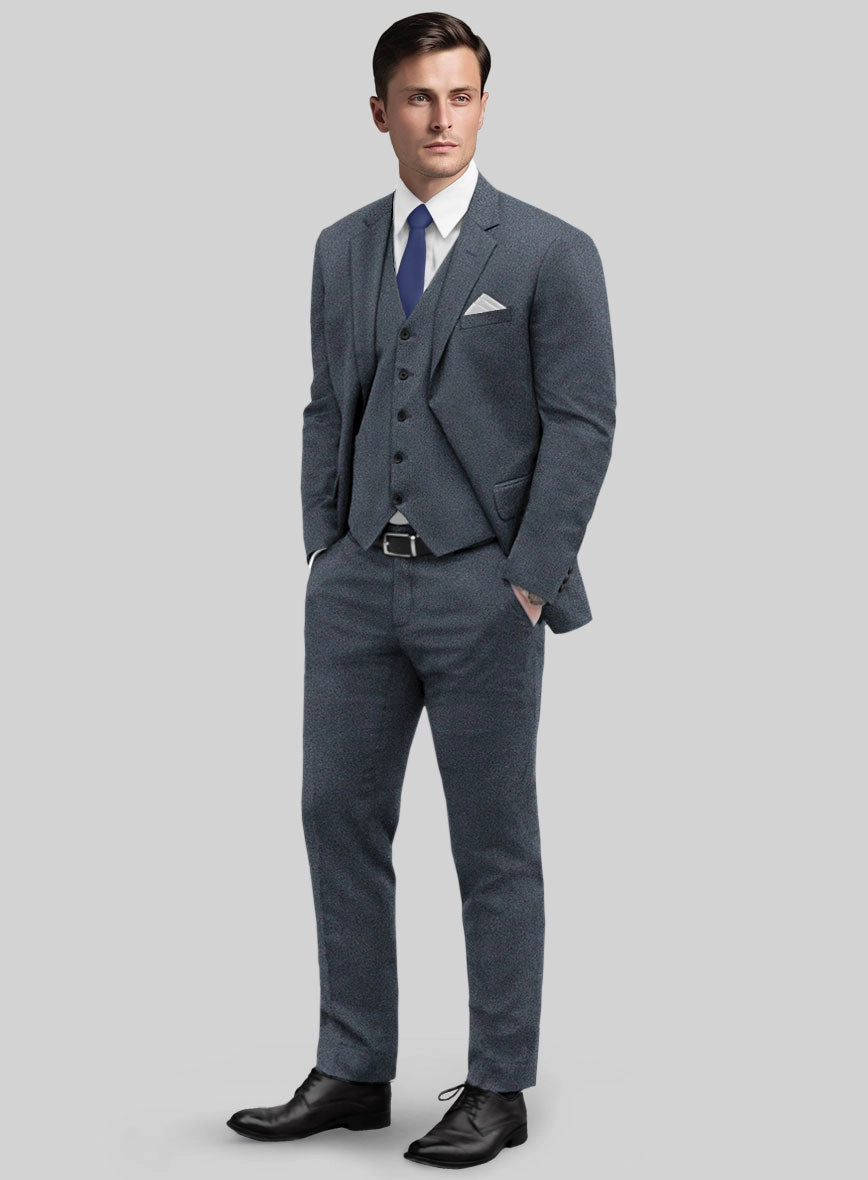 Italian Quelo Blue Twill Flannel Suit