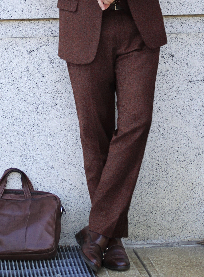 Italian Quelo Wine Twill Flannel Suit