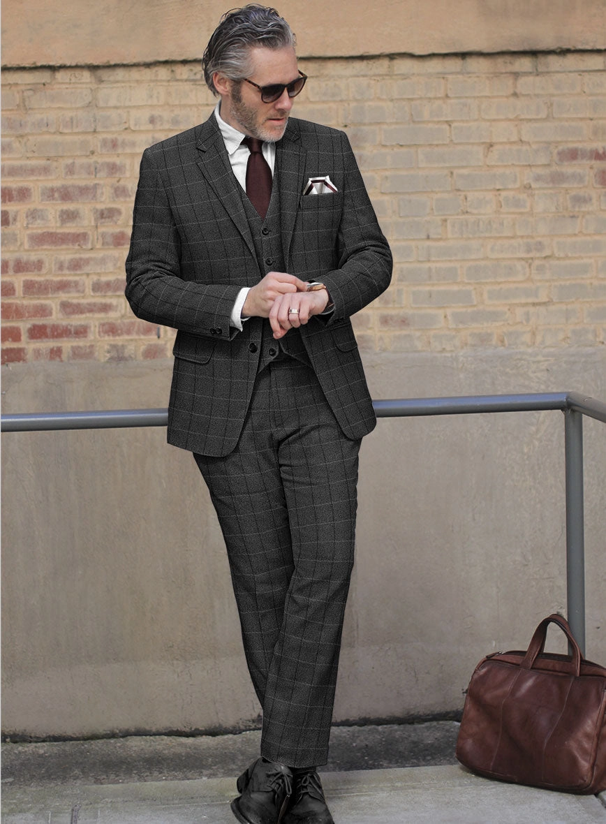 Italian Serto Checks Tweed Suit
