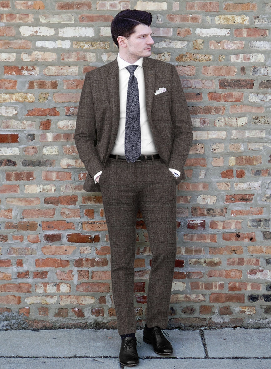 Italian Sift Brown Glen Flannel Suit