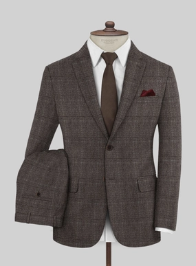 Italian Sift Brown Glen Flannel Suit