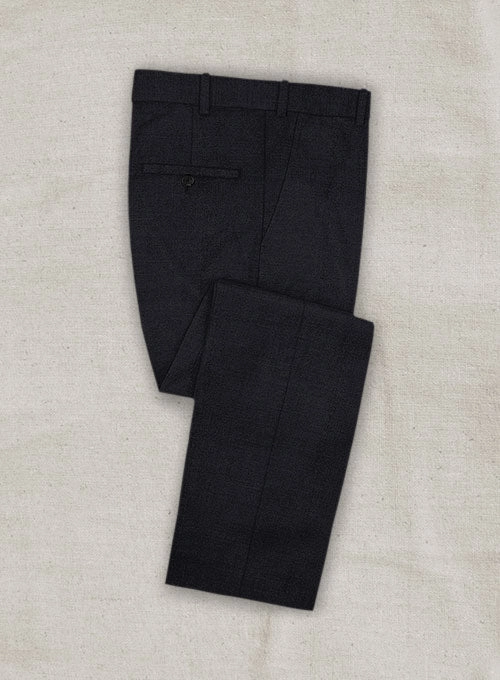 Italian Tela Black Wool Linen Suit