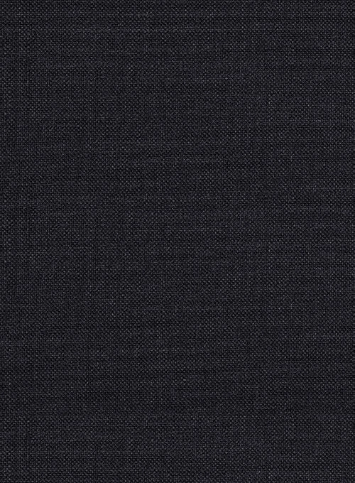 Italian Tela Black Wool Linen Suit