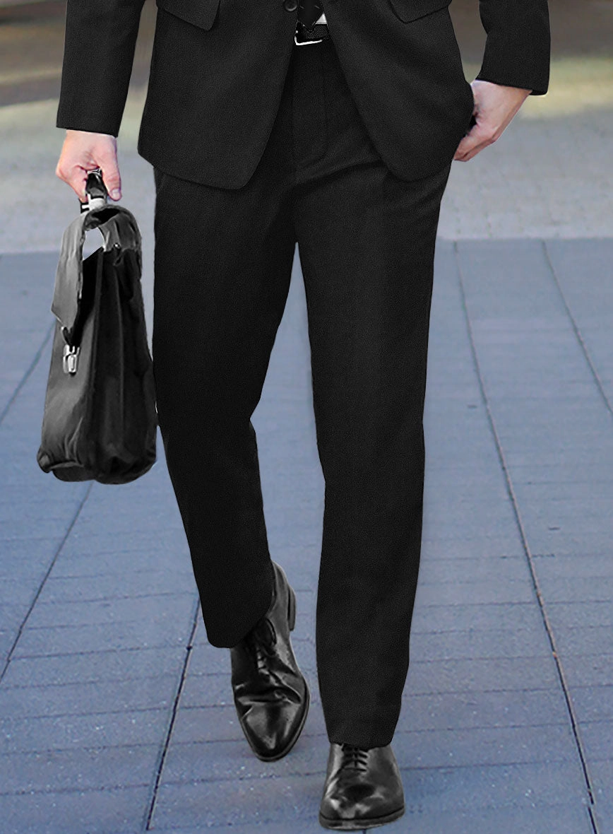 Italian Turna Black Flannel Suit