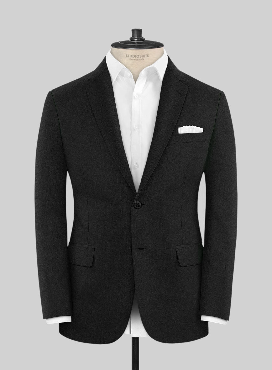 Italian Turna Black Flannel Suit