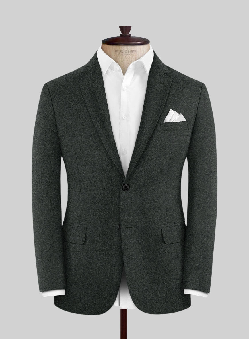 Italian Turna Dark Green Flannel Suit
