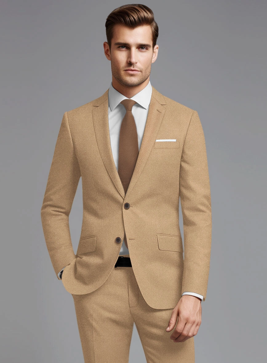 Italian Turna Khaki Flannel Suit