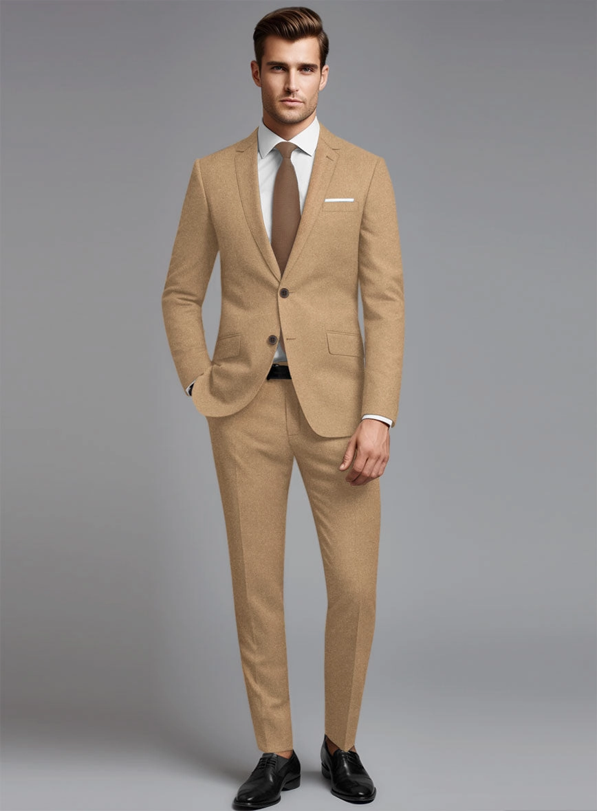 Italian Turna Khaki Flannel Suit