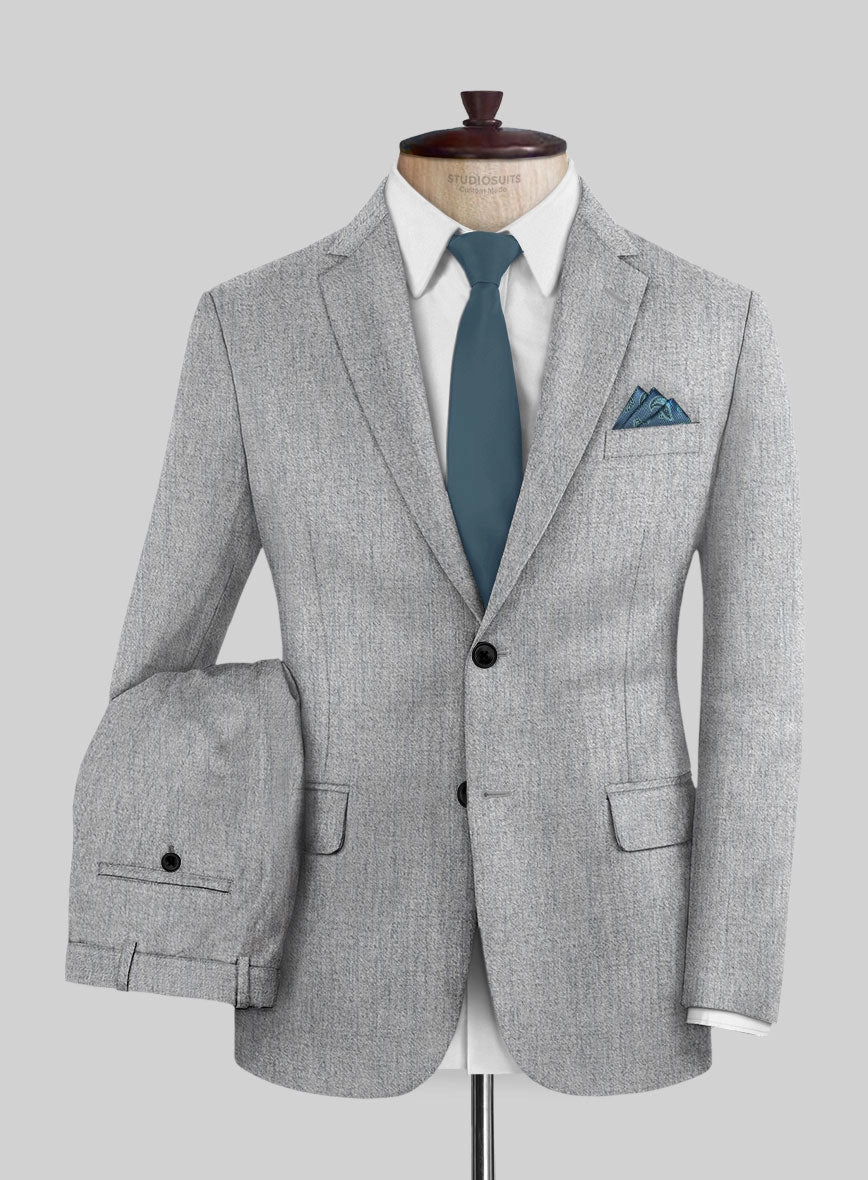 Italian Turna Light Gray Flannel Suit