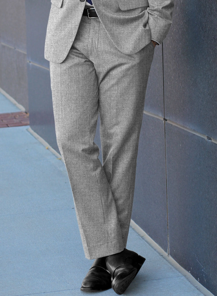 Italian Turna Light Gray Flannel Suit