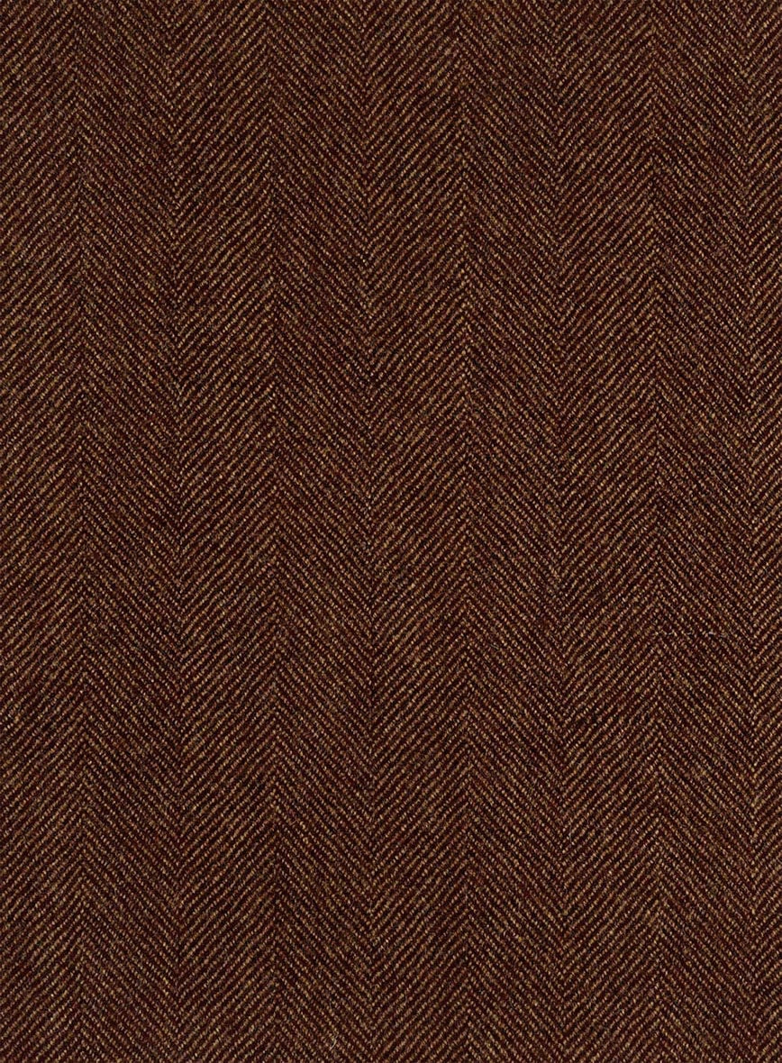 Italian Wide Herringbone Rust Tweed Suit