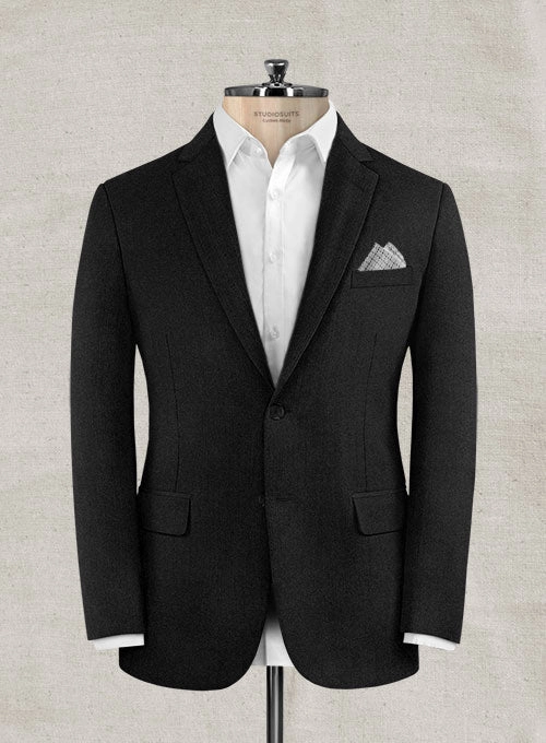 Italian Wool Cashmere Black Suit