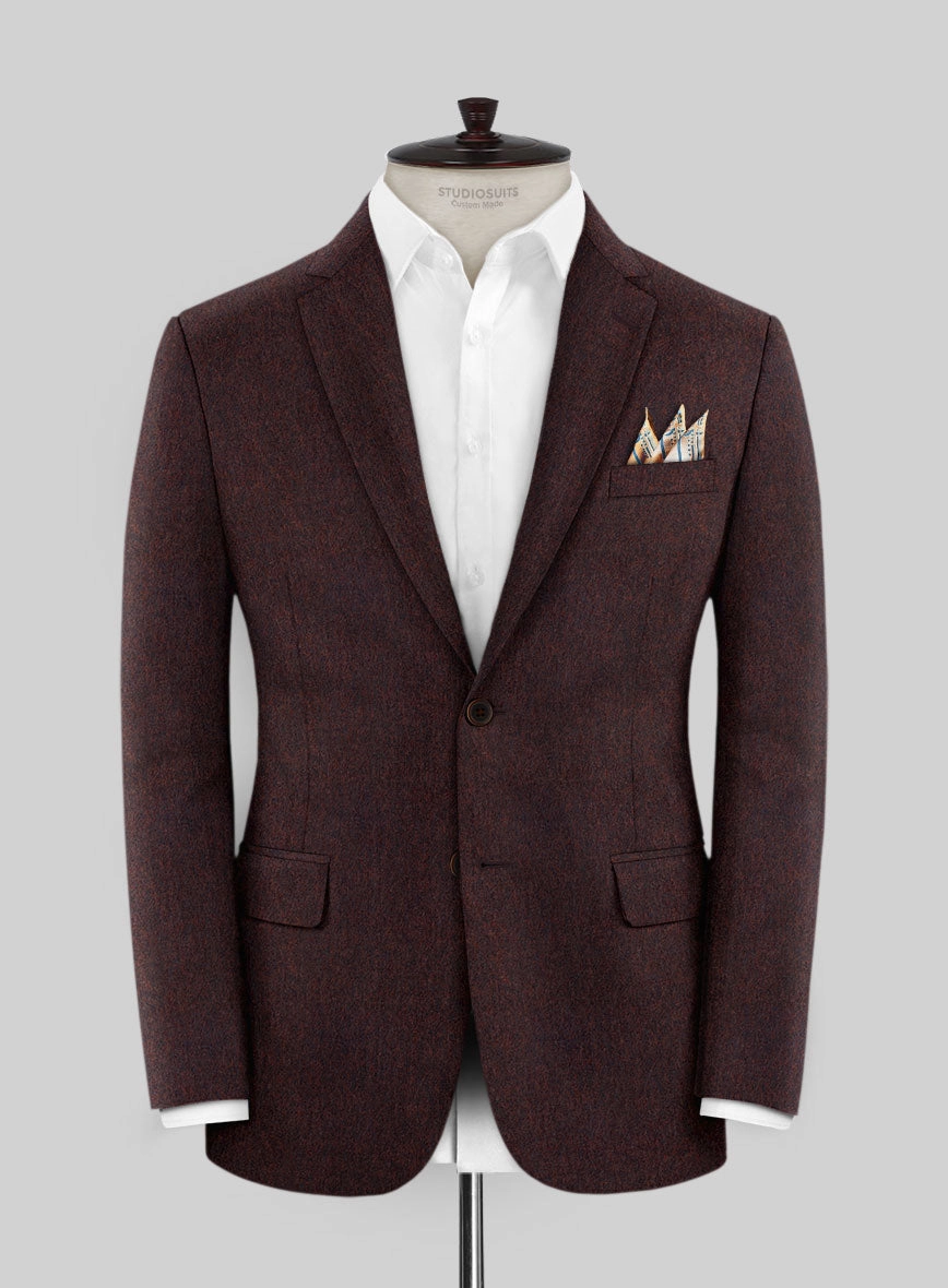 Italian Wool Cashmere Wine Suit