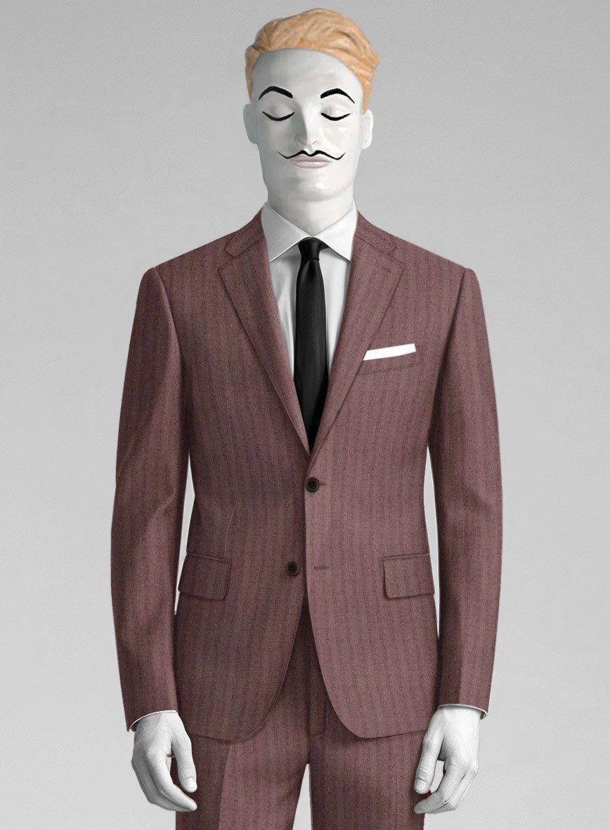 Italian Wool Silk Morwyn Herringbone Suit