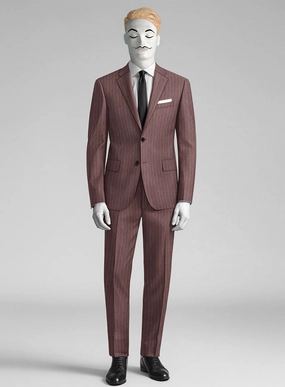 Italian Wool Silk Morwyn Herringbone Suit