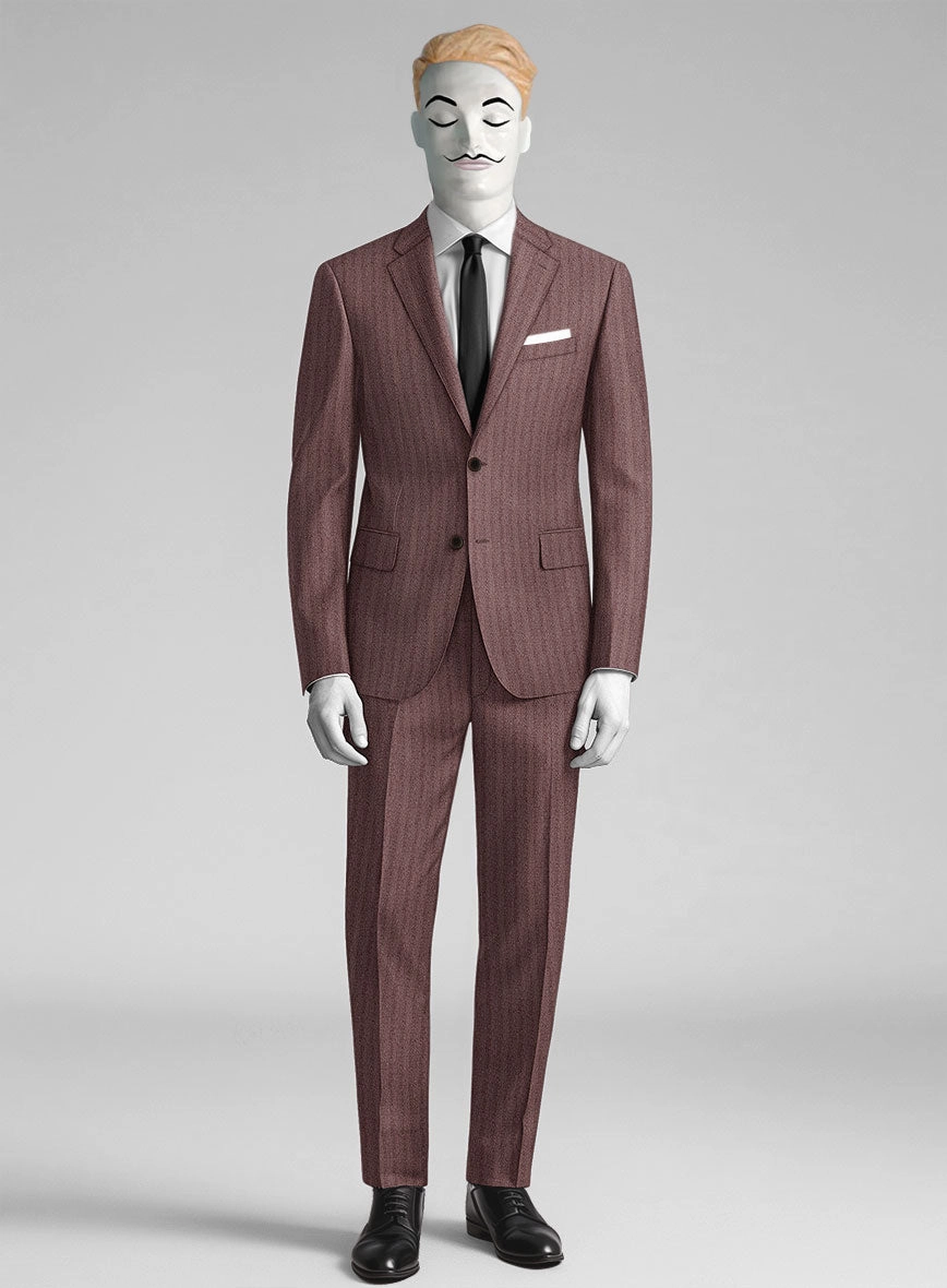 Italian Wool Silk Morwyn Herringbone Suit