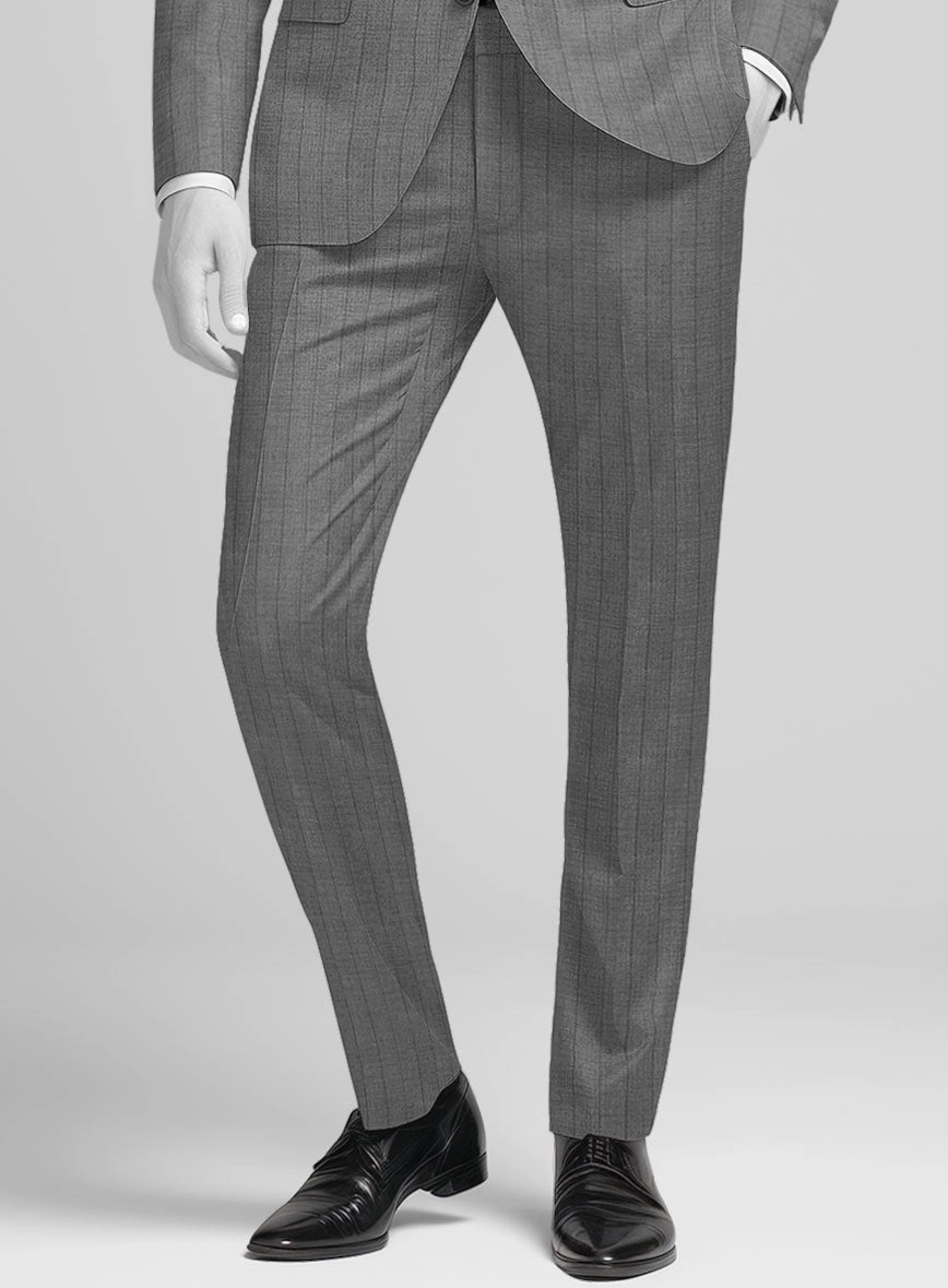 Italian Wool Slate Band Suit