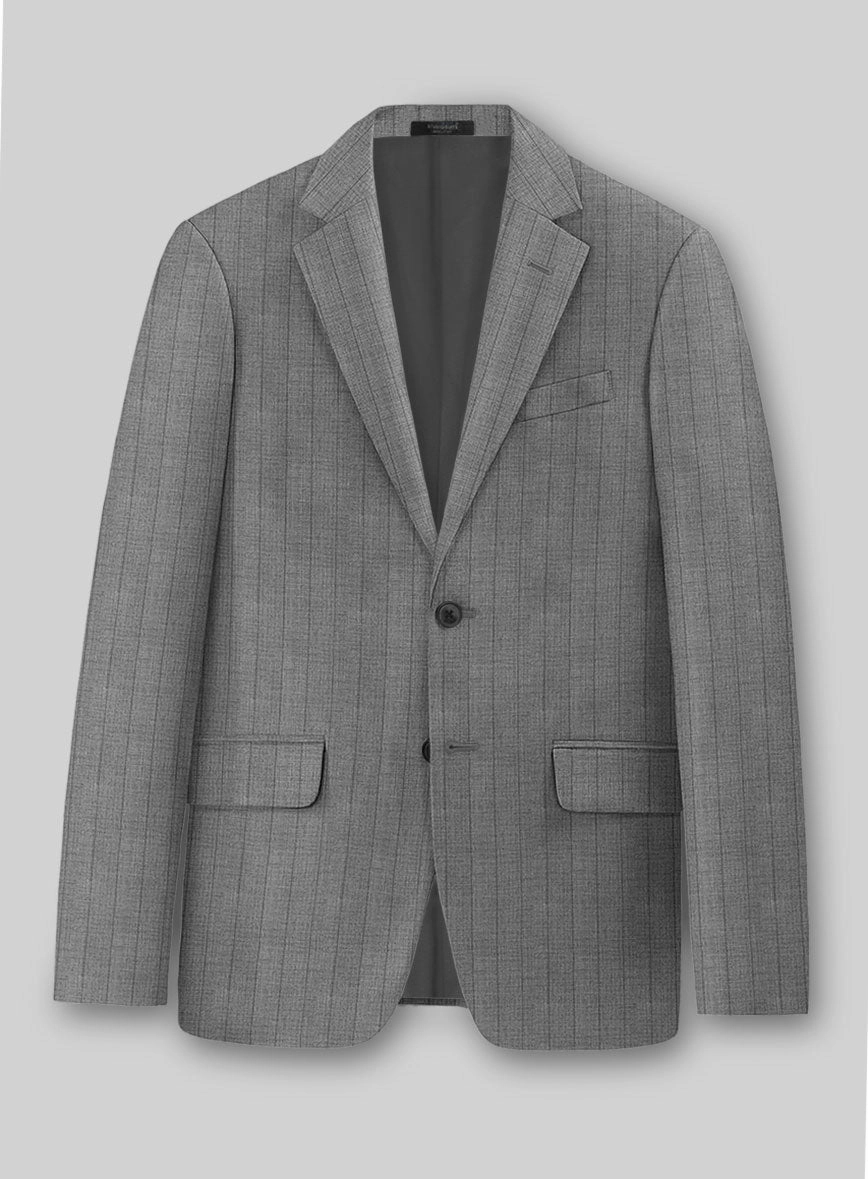 Italian Wool Slate Band Suit