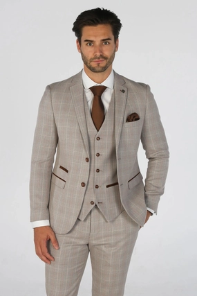 Leo 3 Piece Checked Suit