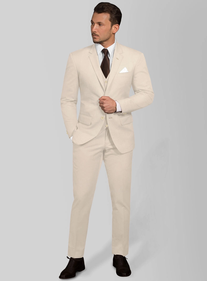 Light Khaki Stretch Chino Suit