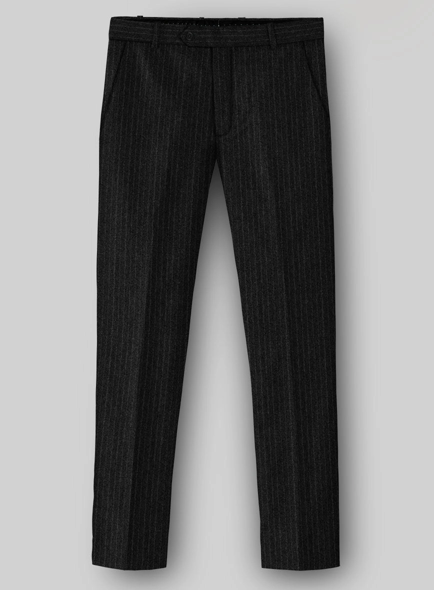 Light Weight Black Stripe Tweed Suit