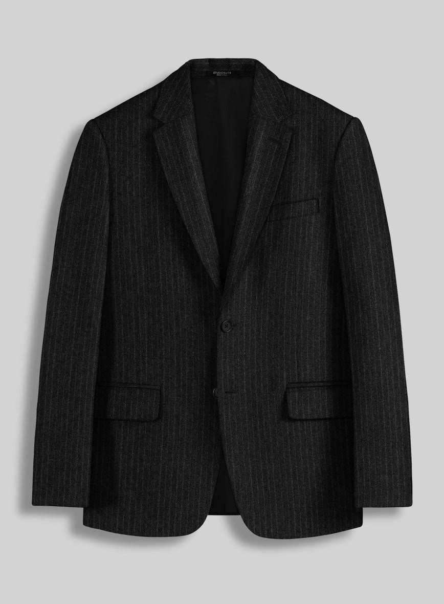 Light Weight Black Stripe Tweed Suit