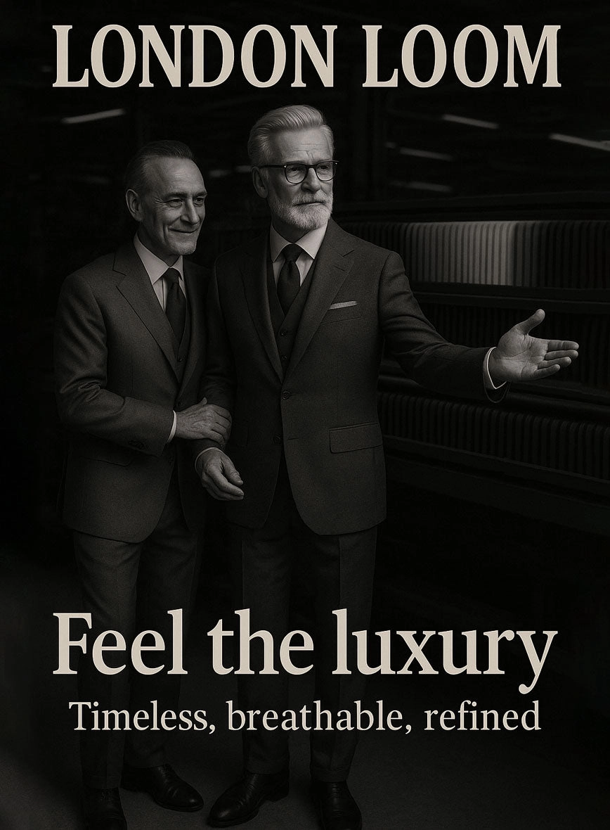 London Loom Gray Abelardo Wool Silk Linen Suit