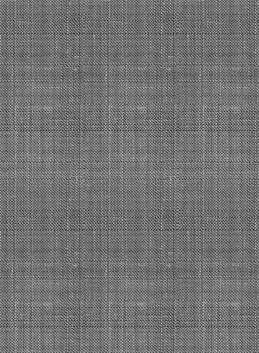London Loom Gray Bruna Wool Silk Linen Suit
