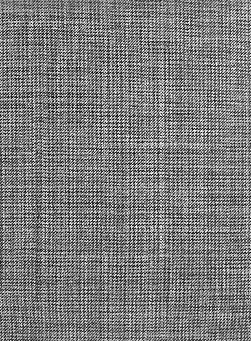 London Loom Gray Eufemia Wool Silk Linen Suit