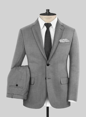 London Loom Gray Eufemia Wool Silk Linen Suit