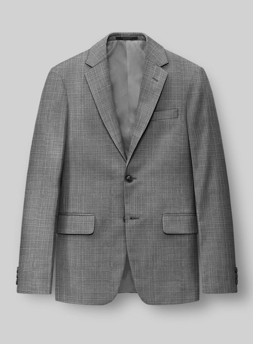 London Loom Gray Eufemia Wool Silk Linen Suit
