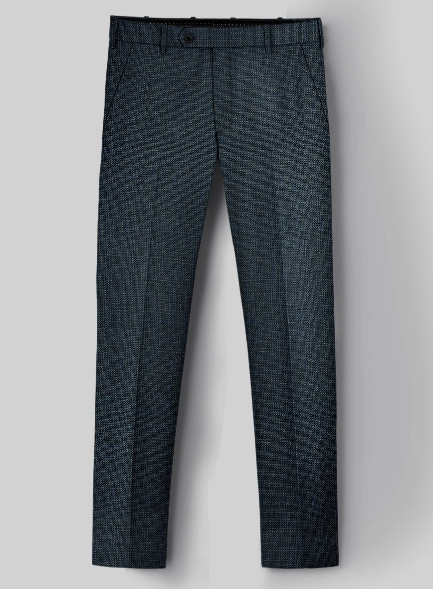 London Loom Teal Blue Ilaria Wool Silk Linen Suit